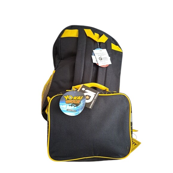 Yokai Watch Characters 16" School Travel Backpack & Lunch Bag Set Red Black NWT - Picture 5 of 14